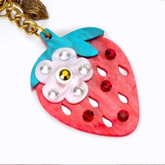KURT GEIGER LONDON  Strawberry Keyring - Picture 2 of 4